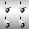 Service Caster 3 Inch 316SS Black Poly Swivel 3/4 Inch Expanding Stem Caster Set Lock Brake SCC-SS316TTLEX20S314-PPUB-BLK-34-4 - alternate 1